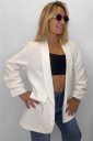 blazer con manica arricciata london